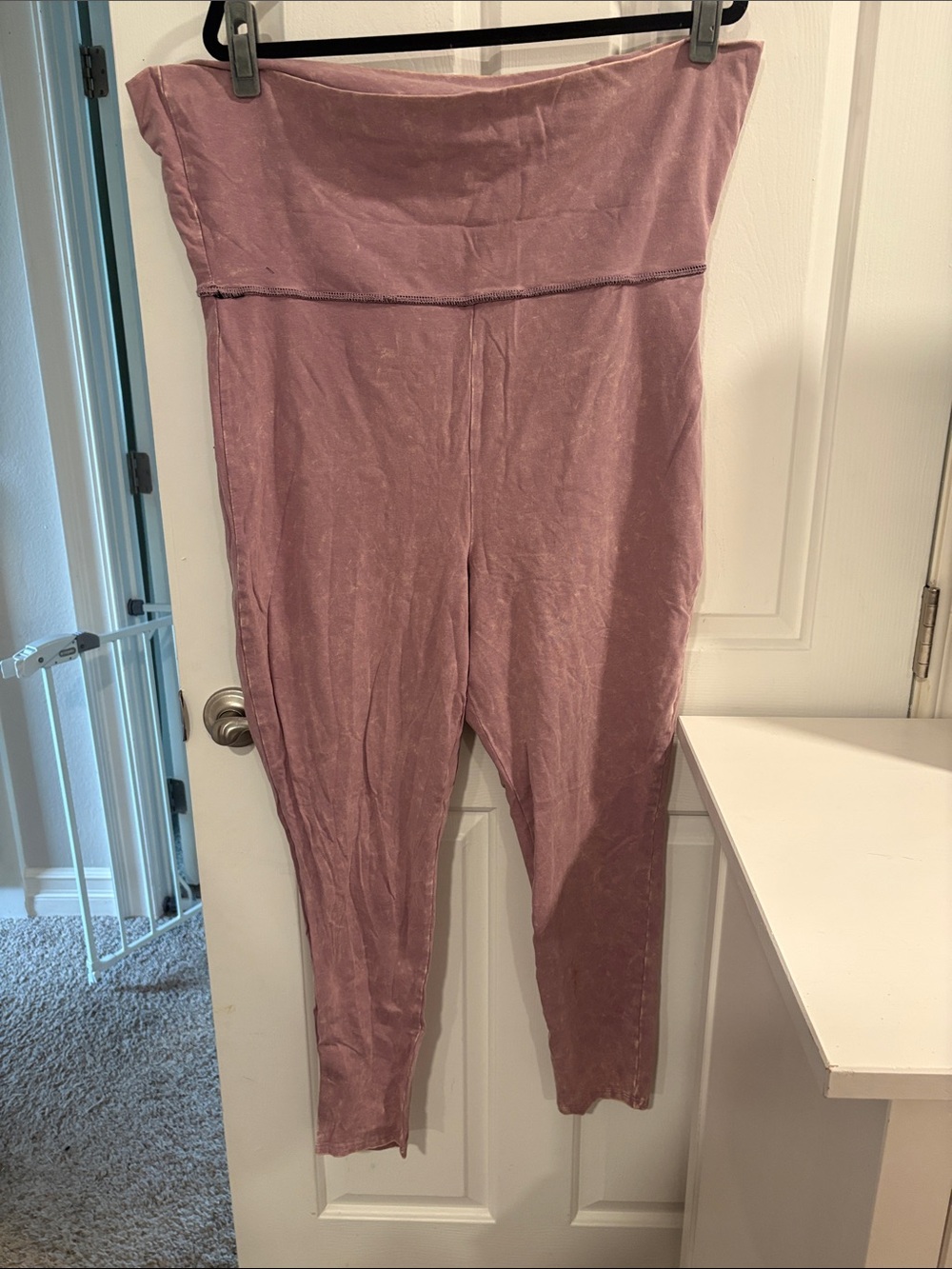 torrid Dusty Mauve High-Waist Fold-Over Leggings
